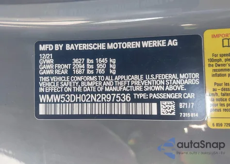 2022 Mini Hardtop Cooper S from USA, damaged, VIN WMW53DH02N2R97536